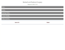 Tablet Screenshot of bedwellandroebucksurgery.com